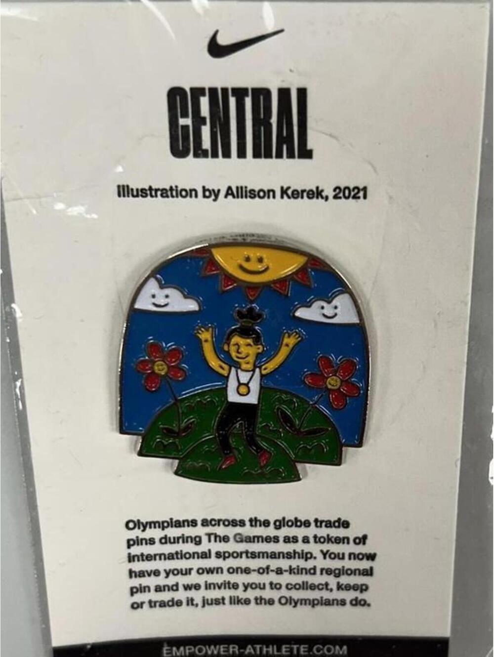 Nike Central Olympian Trading Pin - Illustration by Allison Korek 2021
